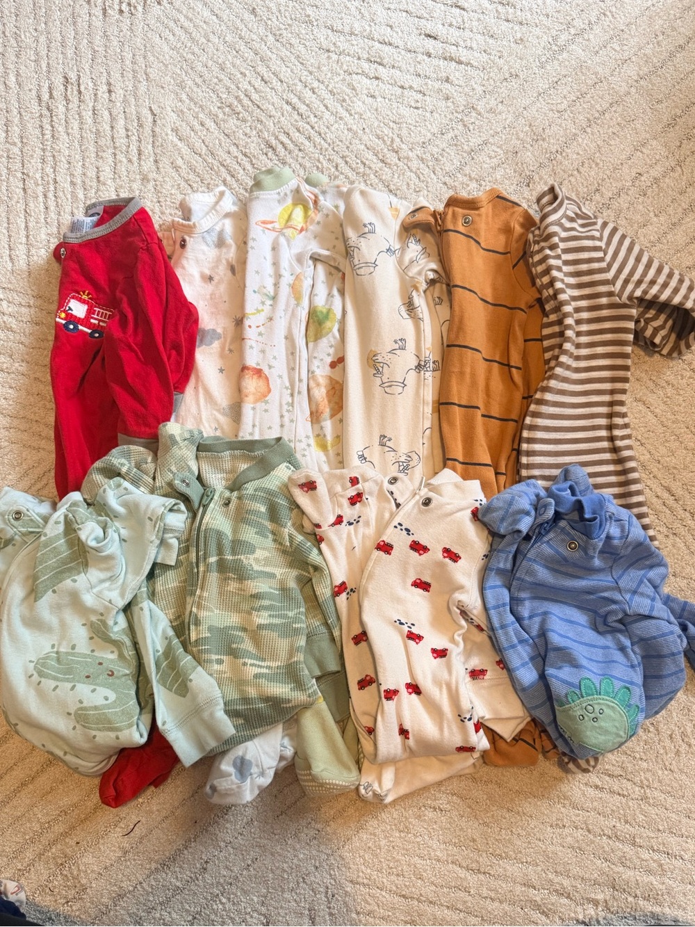 Mixed Baby Footed Pajama Bundle - Assorted Prints & Colors